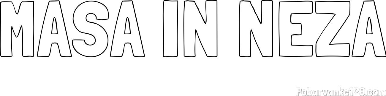 Pobarvanka imena MAŠA IN NEŽA