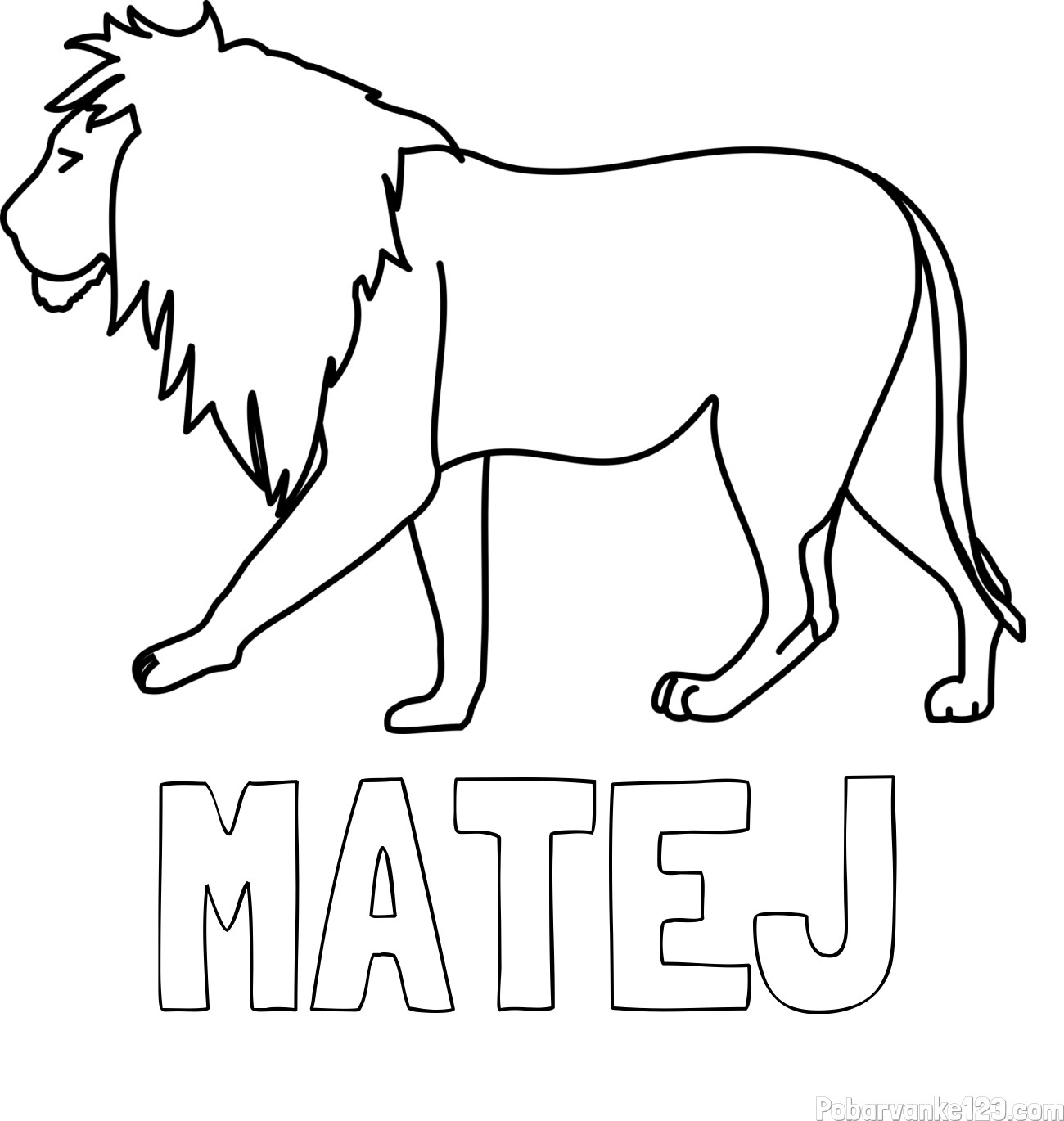 Pobarvanka imena MATEJ