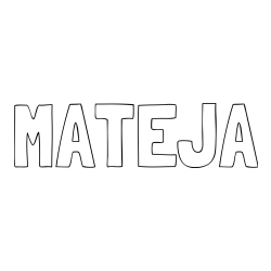 Pobarvanka imena MATEJA