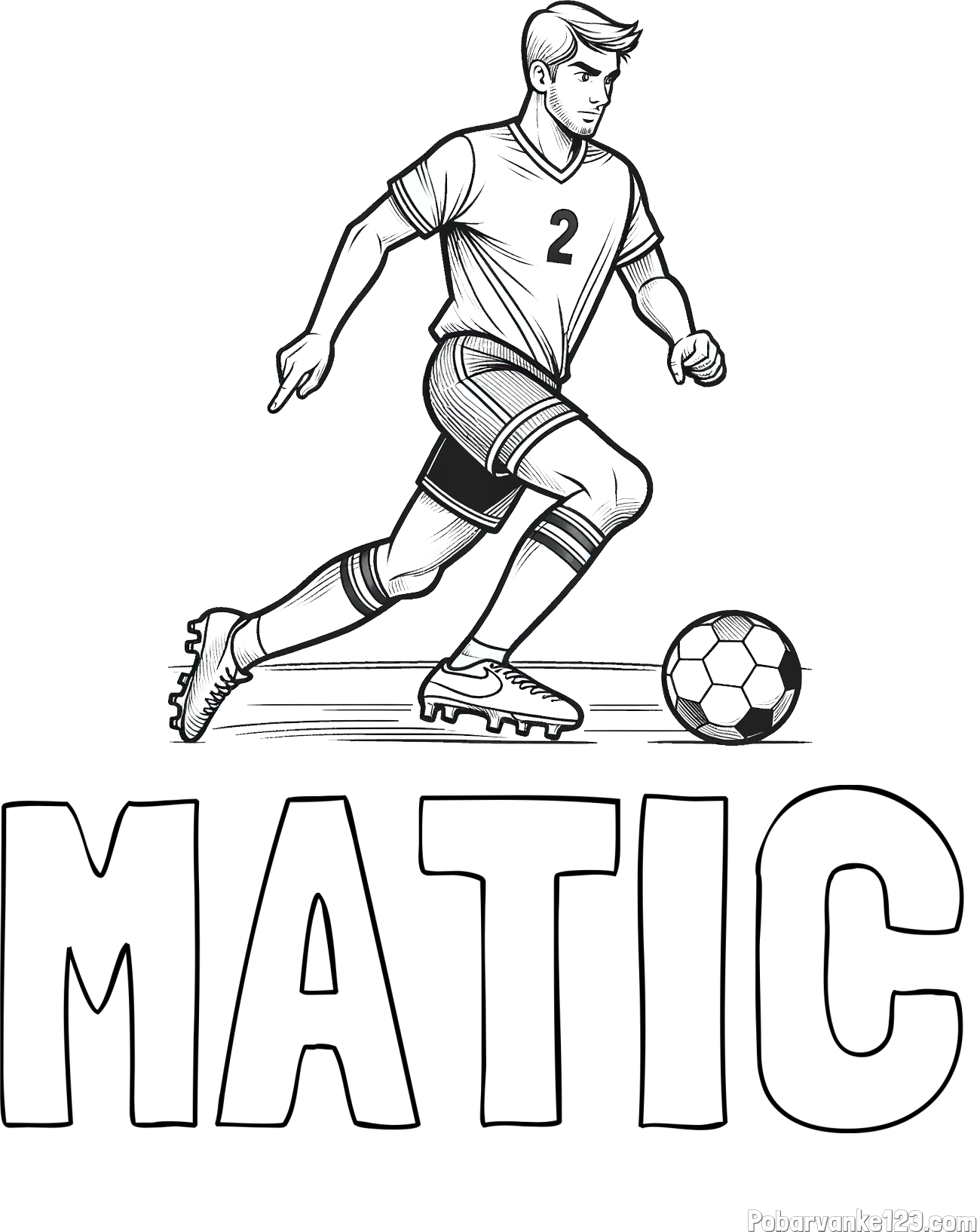 Pobarvanka imena MATIC in pobarvanka nogometaša