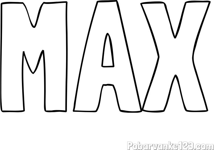 Pobarvanka imena MAX
