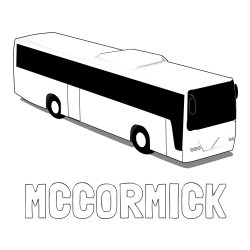 Online izdelana pobarvanka - Pobarvanka imena MCCORMICK in pobarvanka velikega avtobusa
