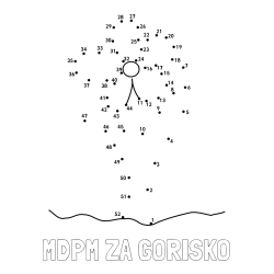 Online izdelana pobarvanka - Pobarvanka imena MDPM ZA GORIŠKO in Črtna pobarvanka cvetlice