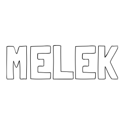 Pobarvanka imena MELEK