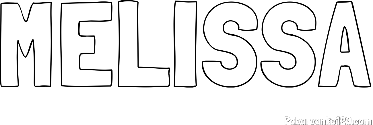 Pobarvanka imena MELISSA