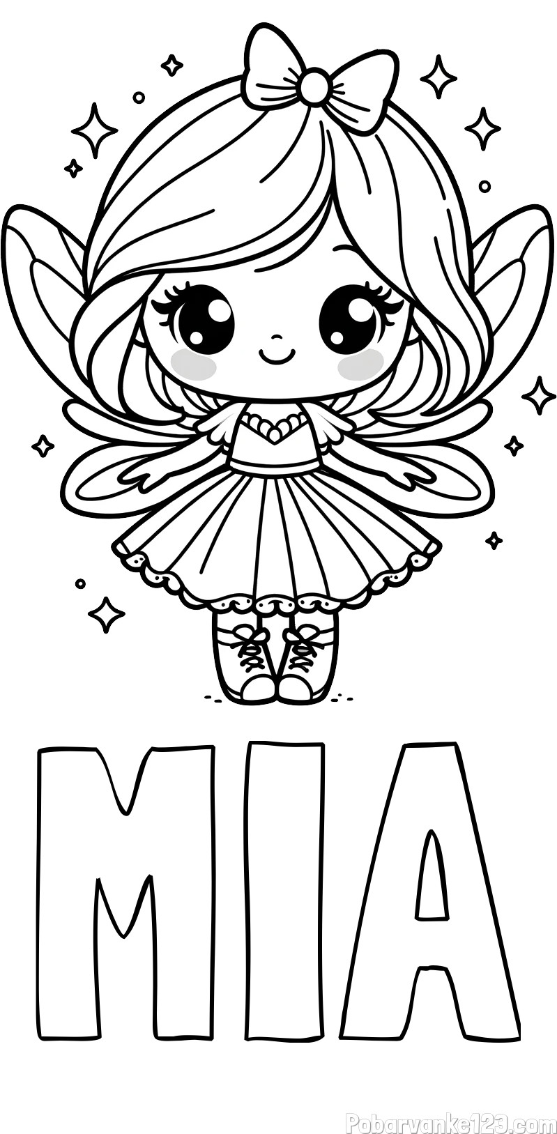 Pobarvanka imena MIA