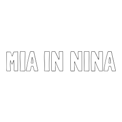 Online izdelana pobarvanka - Pobarvanka imena MIA IN NINA