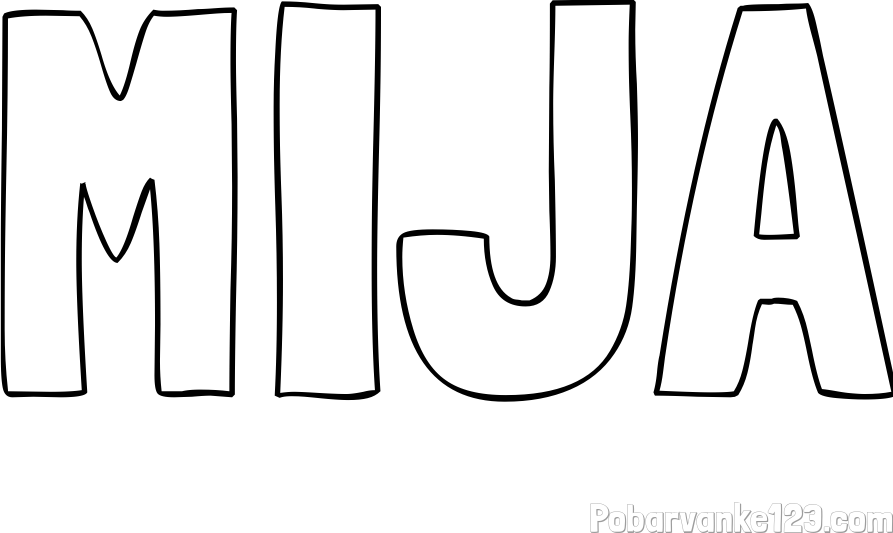 Pobarvanka imena MIJA