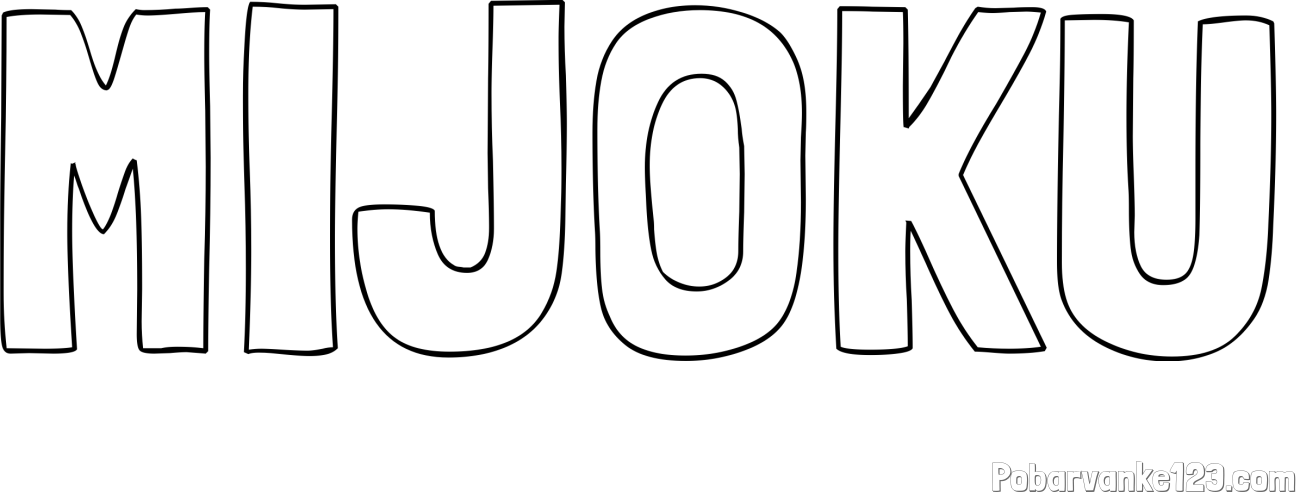 Pobarvanka imena MIJOKU