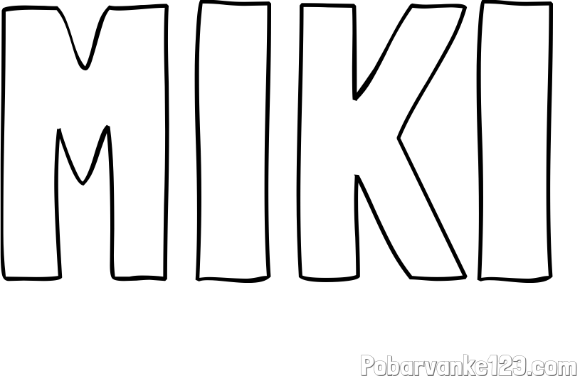 Pobarvanka imena MIKI