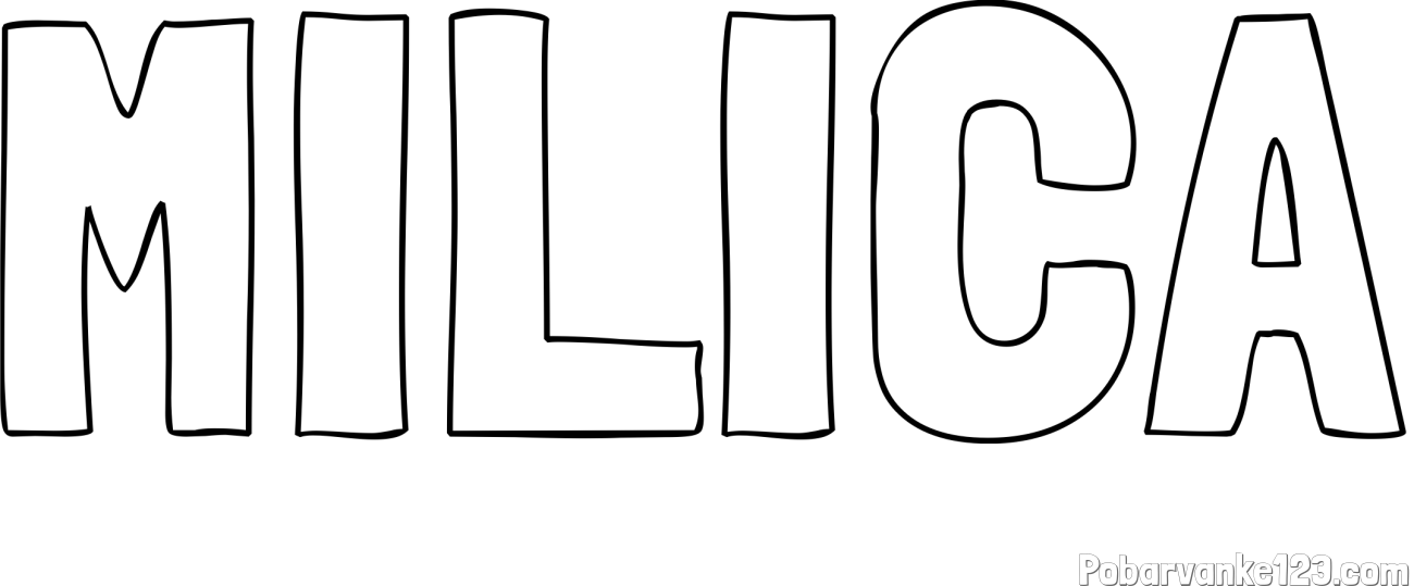 Pobarvanka imena MILICA