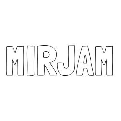 Online izdelana pobarvanka - Pobarvanka imena MIRJAM