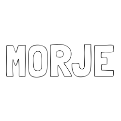 Pobarvanka imena MORJE