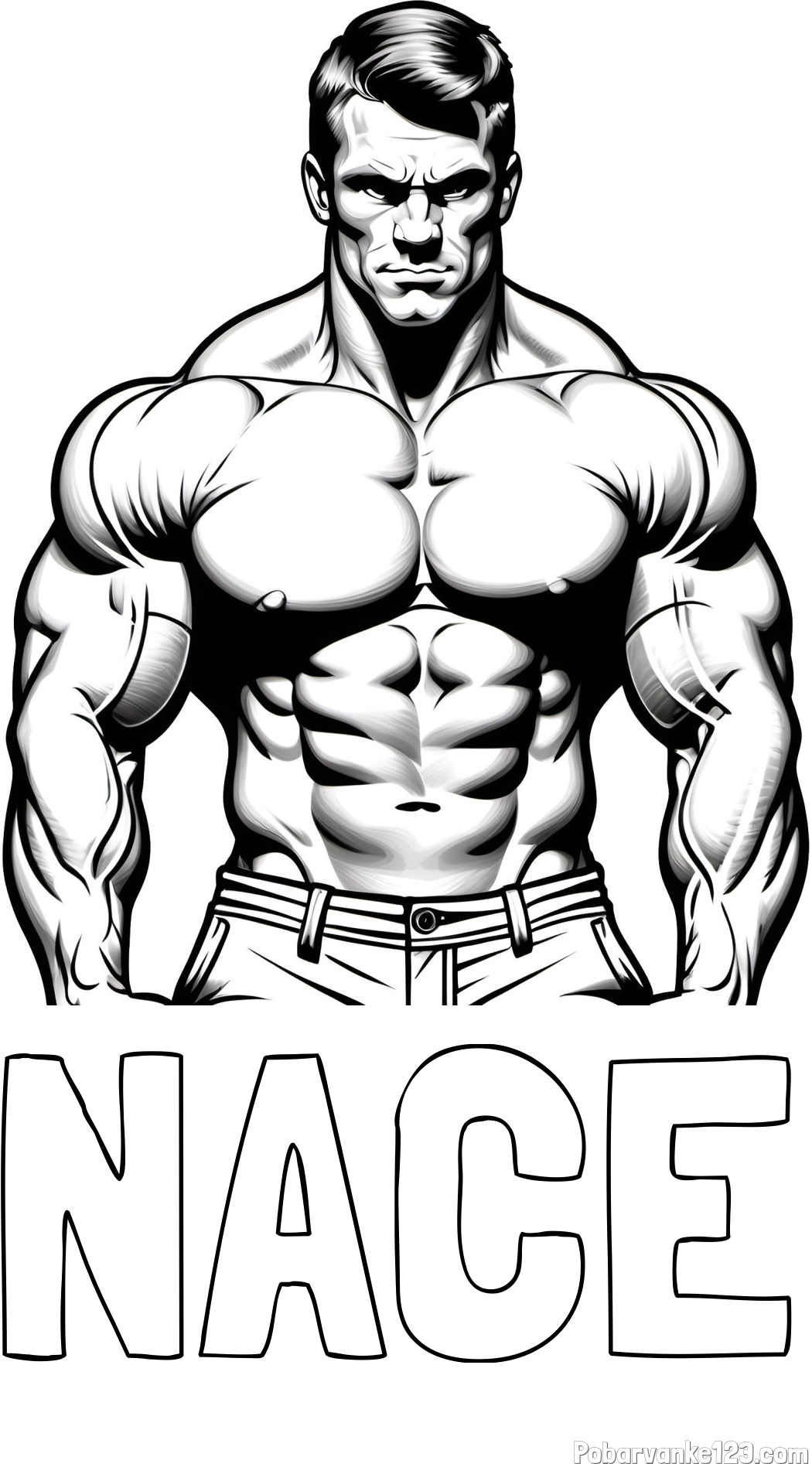 Pobarvanka imena NACE in pobarvanka bodybuilder-ja