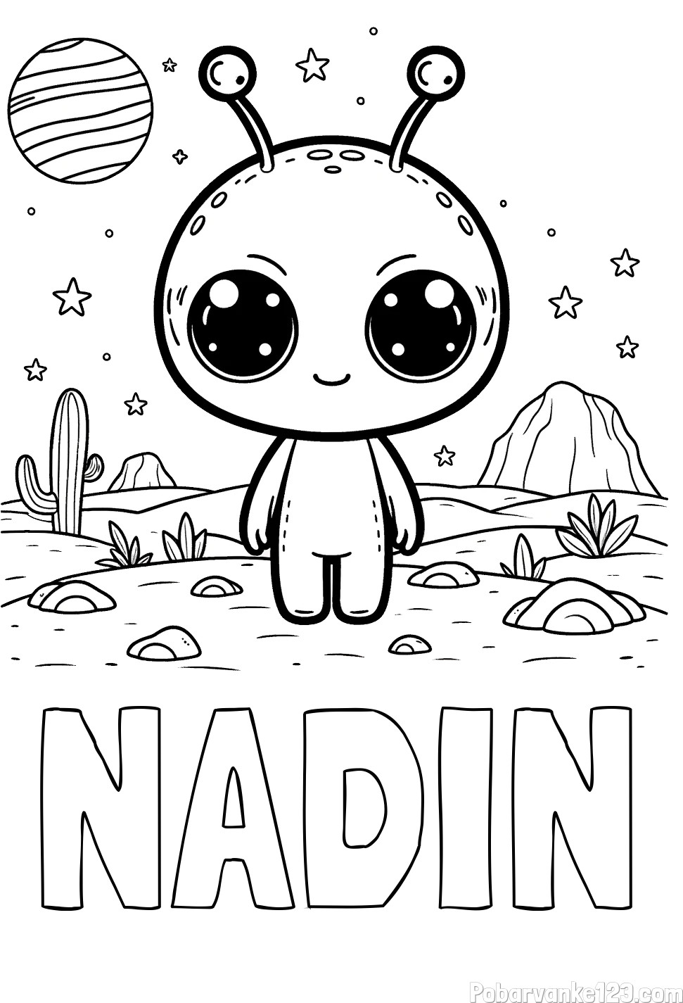 Pobarvanka imena NADIN