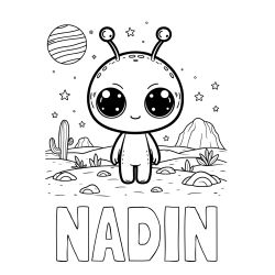 Pobarvanka imena NADIN