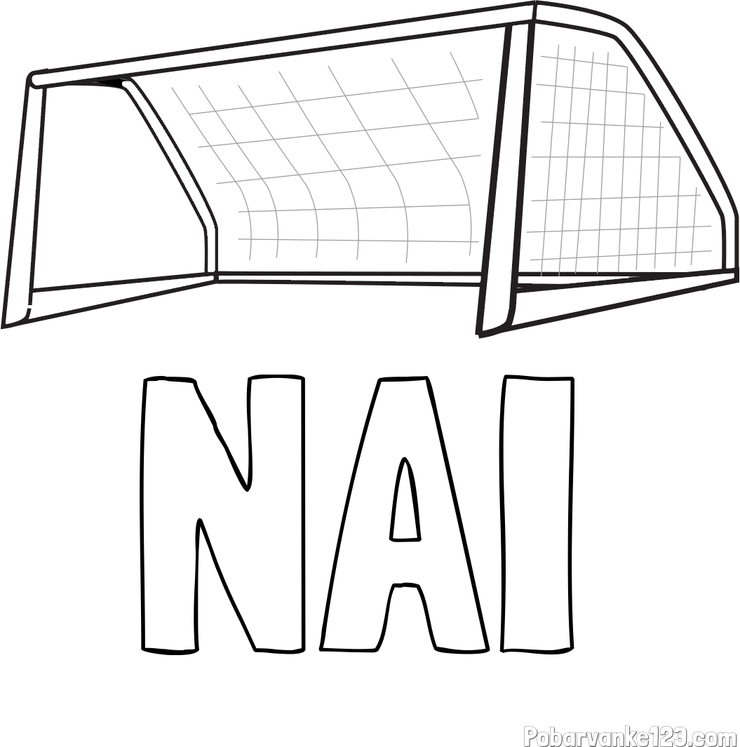 Pobarvanka imena NAI in pobarvanka nogometnega gola