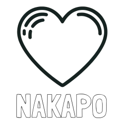 Online izdelana pobarvanka - Pobarvanka imena NAKAPO in pobarvanka lepega srčka