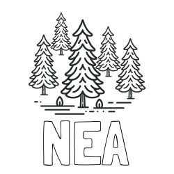 Online izdelana pobarvanka - Pobarvanka imena NEA in pobarvanka smrek