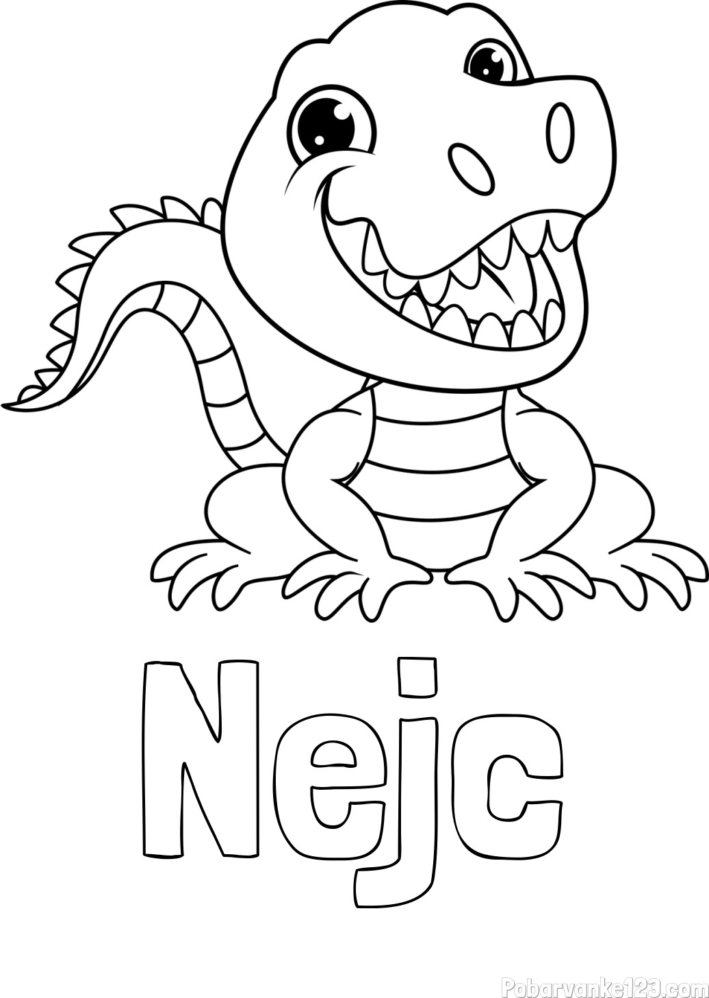 Pobarvanka imena Nejc