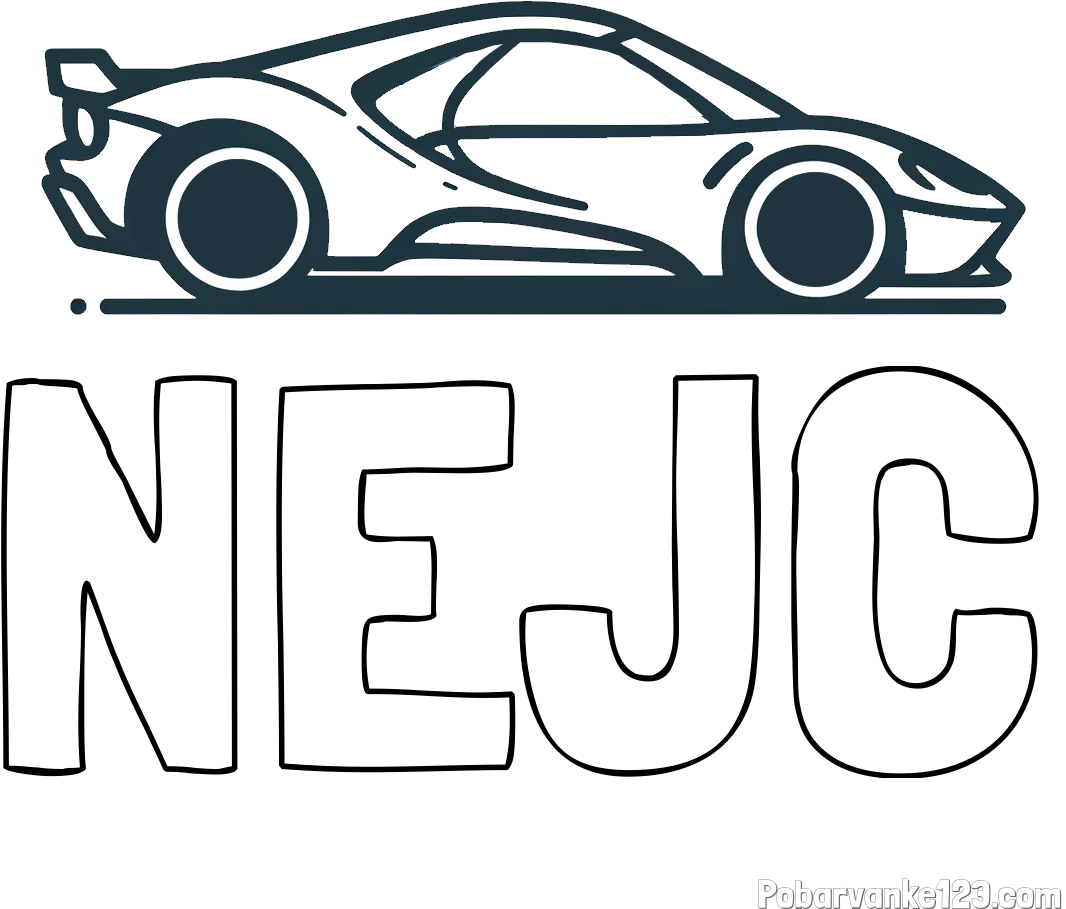 Pobarvanka imena NEJC in otroška pobarvanka dirkalnega avtomobila