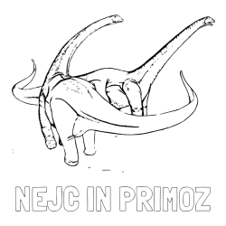 Online izdelana pobarvanka - Pobarvanka imena NEJC IN PRIMOŽ in pobarvanka dinozavra Alamosaurus