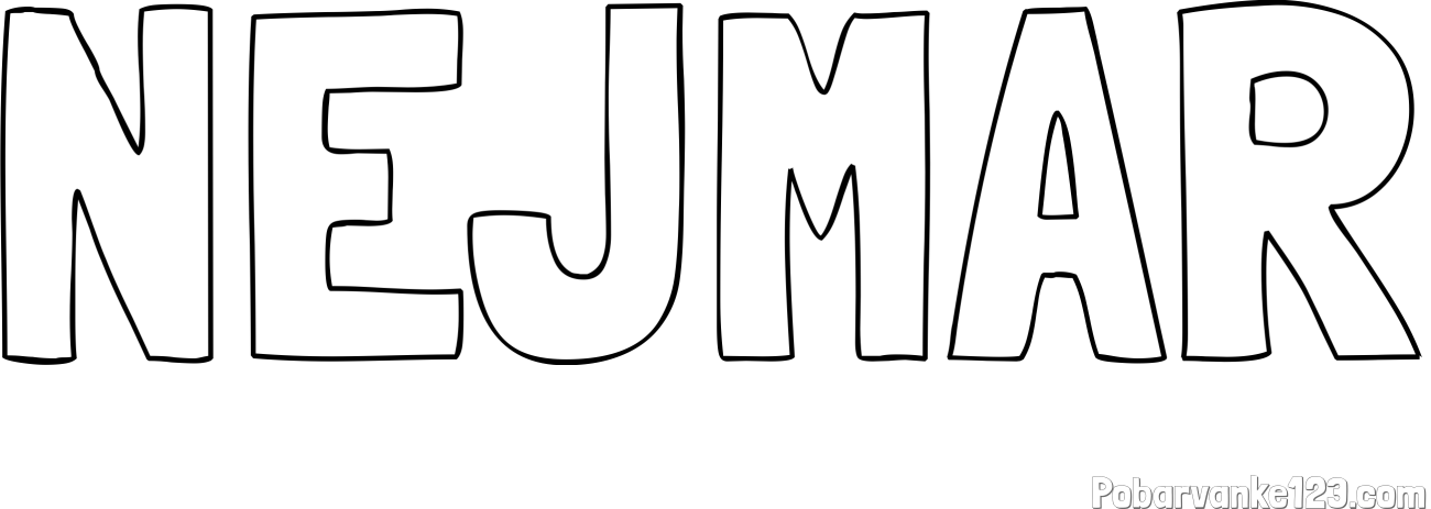 Pobarvanka imena NEJMAR