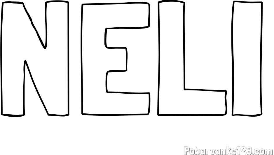 Pobarvanka imena NELI