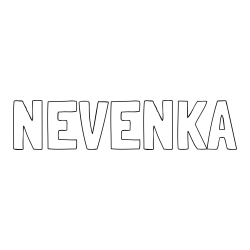 Online izdelana pobarvanka - Pobarvanka imena NEVENKA