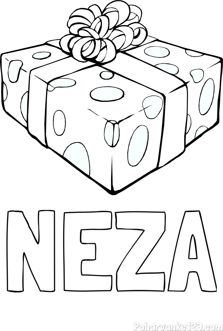 Pobarvanka imena NEŽA in božično darilo