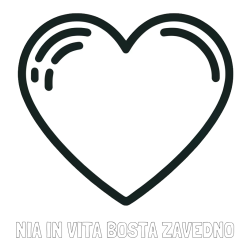 Pobarvanka imena NIA IN VITA BOSTA ZAVEDNO in pobarvanka lepega srčka