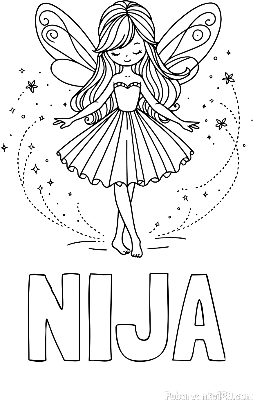 Pobarvanka imena NIJA