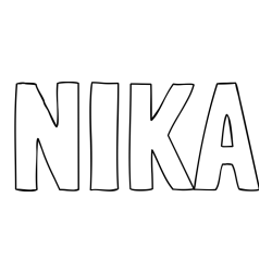 Pobarvanka imena NIKA