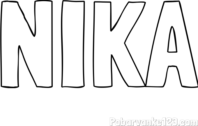 Pobarvanka imena NIKA