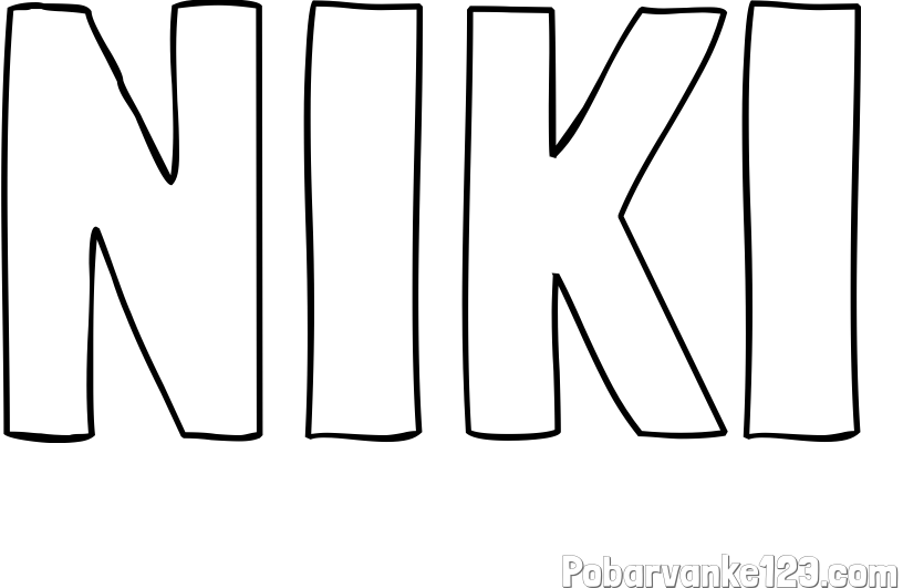 Pobarvanka imena NIKI
