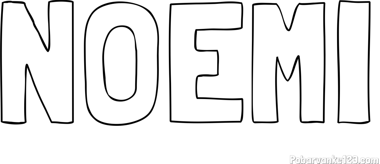 Pobarvanka imena NOEMI