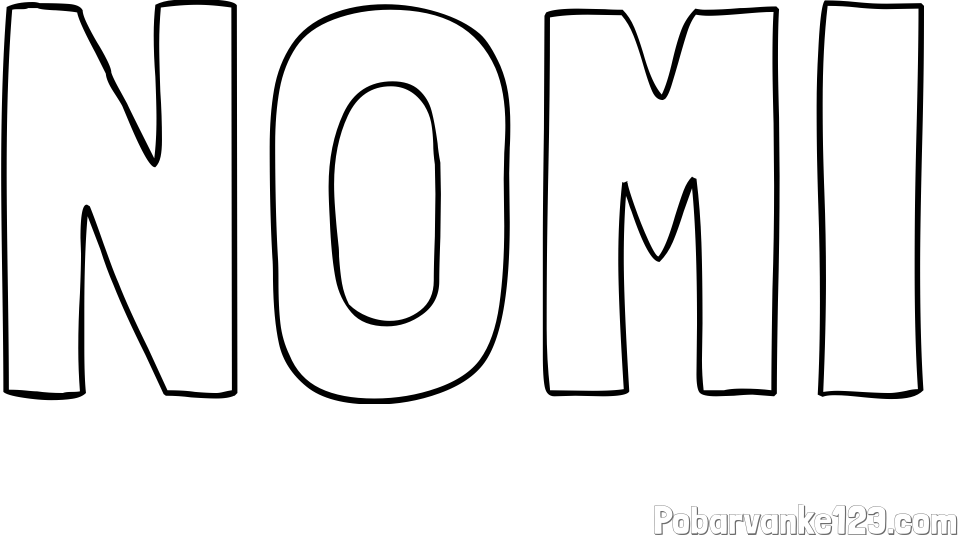 Pobarvanka imena NOMI