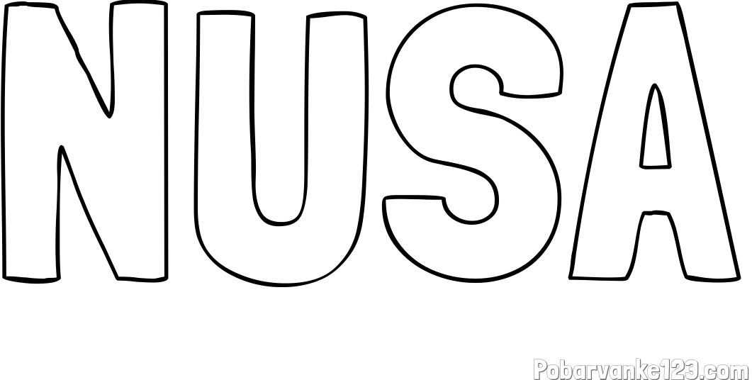Pobarvanka imena NUŠA