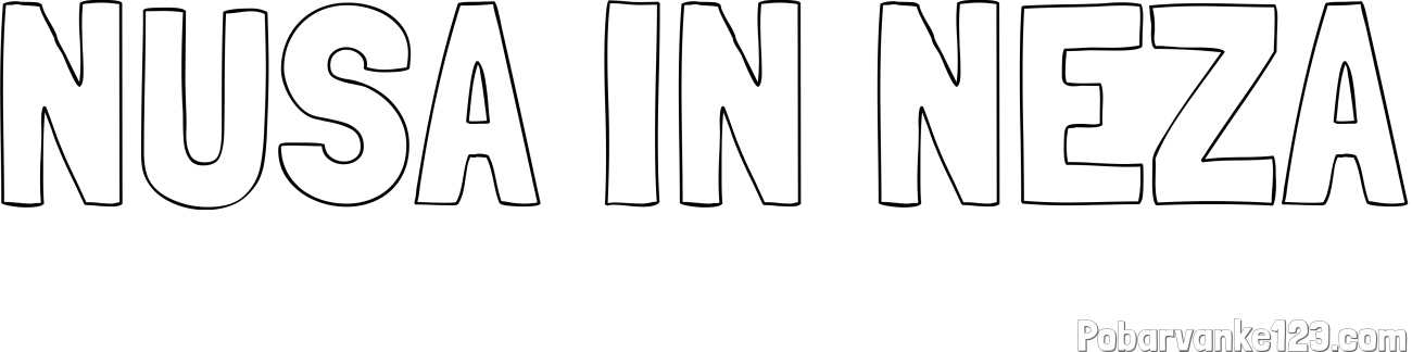 Pobarvanka imena NUŠA IN NEŽA