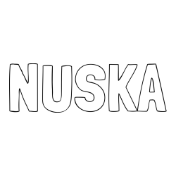 Online izdelana pobarvanka - Pobarvanka imena NUŠKA
