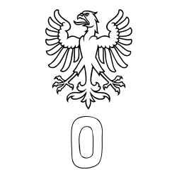 Online izdelana pobarvanka - Pobarvanka imena O in otroška pobarvanka orla