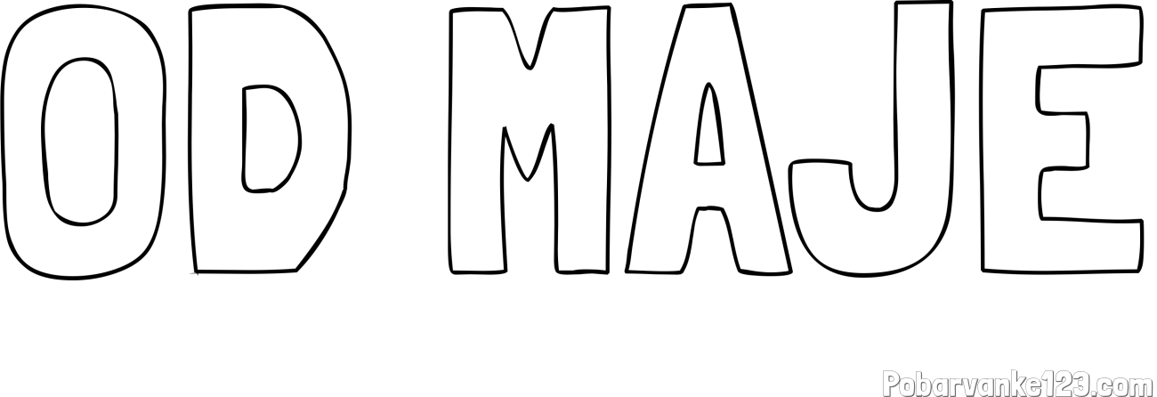 Pobarvanka imena OD MAJE