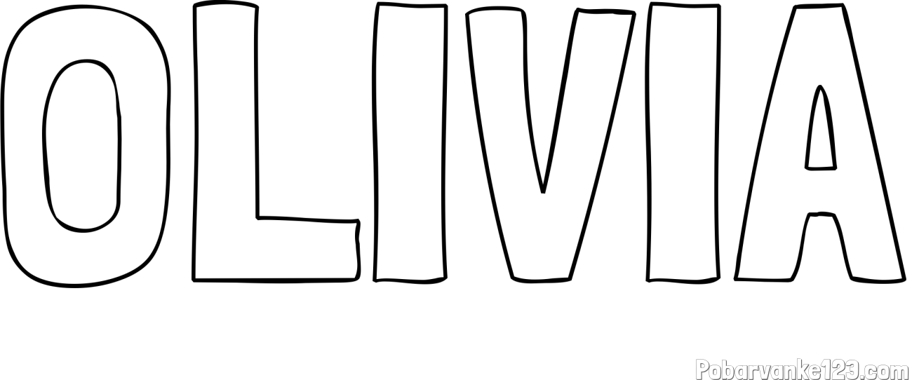 Pobarvanka imena OLIVIA