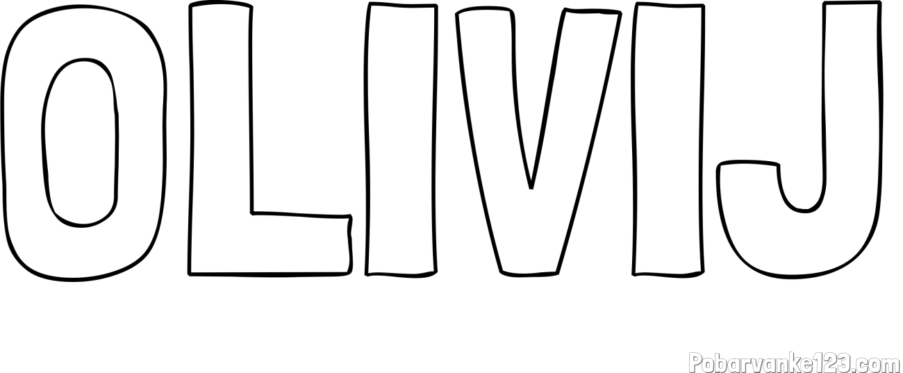 Pobarvanka imena OLIVIJ-