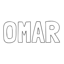 Pobarvanka imena OMAR