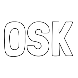 Online izdelana pobarvanka - Pobarvanka imena OSK