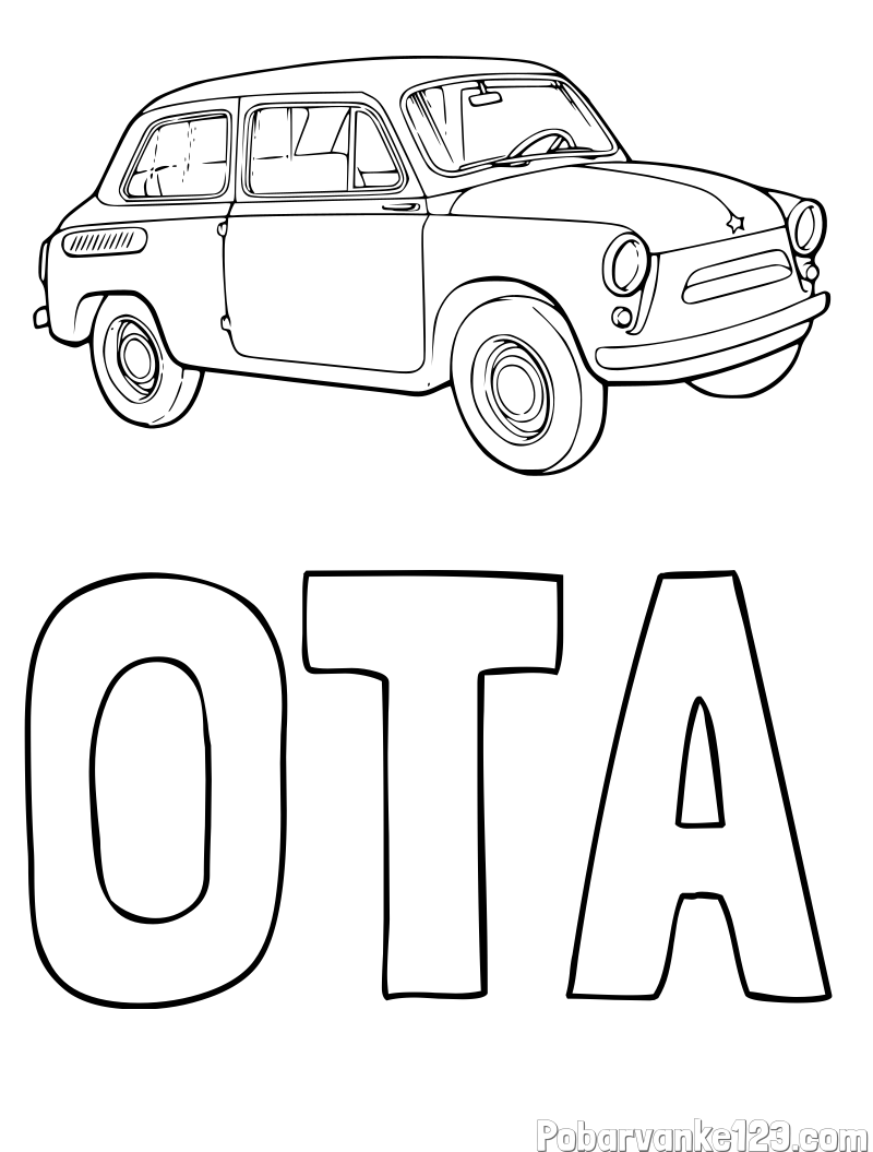 Pobarvanka imena OTA in pobarvanka fička