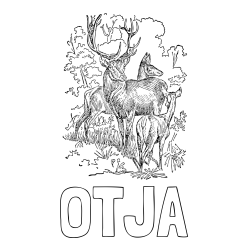 Online izdelana pobarvanka - Pobarvanka imena OTJA in pobarvanka jelena, srne ter mladička