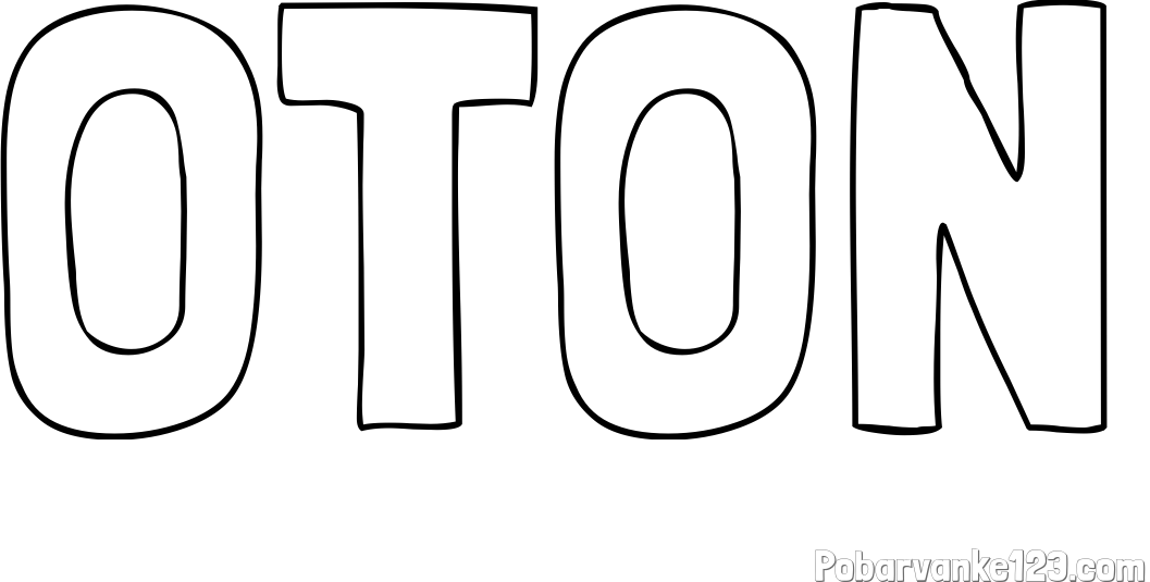 Pobarvanka imena OTON