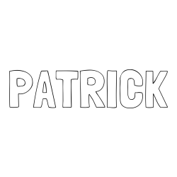 Online izdelana pobarvanka - Pobarvanka imena PATRICK